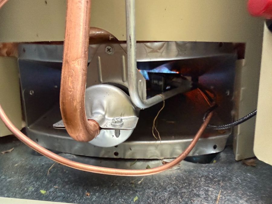 Hot water unit repair on a Melbourne job
